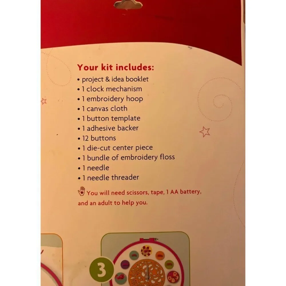 American Girl Crafts Pretty Button Clock Creative Kit